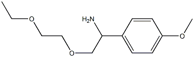 1-[1-amino-2-(2-ethoxyethoxy)ethyl]-4-methoxybenzene 结构式