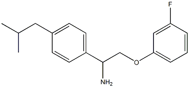 1-[1-amino-2-(3-fluorophenoxy)ethyl]-4-(2-methylpropyl)benzene 结构式