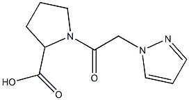 1-[2-(1H-pyrazol-1-yl)acetyl]pyrrolidine-2-carboxylic acid 结构式