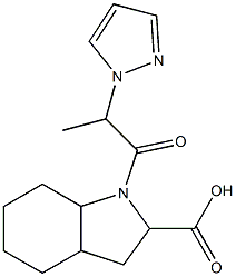 1-[2-(1H-pyrazol-1-yl)propanoyl]-octahydro-1H-indole-2-carboxylic acid 结构式