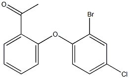 1-[2-(2-bromo-4-chlorophenoxy)phenyl]ethan-1-one 结构式