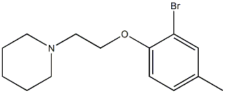1-[2-(2-bromo-4-methylphenoxy)ethyl]piperidine 结构式