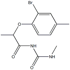 1-[2-(2-bromo-4-methylphenoxy)propanoyl]-3-methylurea 结构式