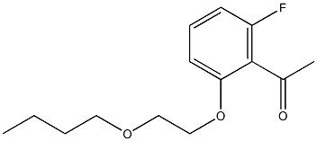 1-[2-(2-butoxyethoxy)-6-fluorophenyl]ethan-1-one 结构式