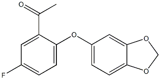 1-[2-(2H-1,3-benzodioxol-5-yloxy)-5-fluorophenyl]ethan-1-one 结构式