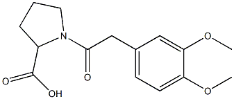 1-[2-(3,4-dimethoxyphenyl)acetyl]pyrrolidine-2-carboxylic acid 结构式