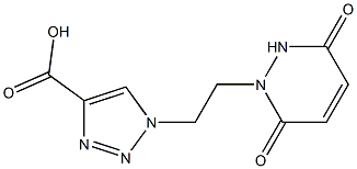 1-[2-(3,6-dioxo-1,2,3,6-tetrahydropyridazin-1-yl)ethyl]-1H-1,2,3-triazole-4-carboxylic acid 结构式