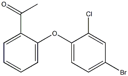 1-[2-(4-bromo-2-chlorophenoxy)phenyl]ethan-1-one 结构式