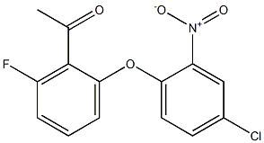 1-[2-(4-chloro-2-nitrophenoxy)-6-fluorophenyl]ethan-1-one 结构式