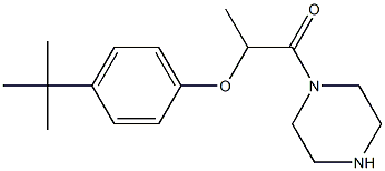 1-[2-(4-tert-butylphenoxy)propanoyl]piperazine 结构式