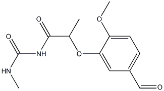 1-[2-(5-formyl-2-methoxyphenoxy)propanoyl]-3-methylurea 结构式