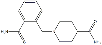 1-[2-(aminocarbonothioyl)benzyl]piperidine-4-carboxamide 结构式