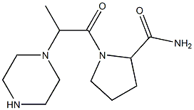 1-[2-(piperazin-1-yl)propanoyl]pyrrolidine-2-carboxamide 结构式