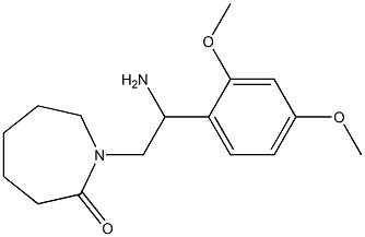 1-[2-amino-2-(2,4-dimethoxyphenyl)ethyl]azepan-2-one 结构式