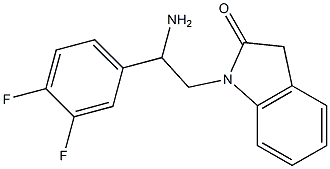 1-[2-amino-2-(3,4-difluorophenyl)ethyl]-2,3-dihydro-1H-indol-2-one 结构式