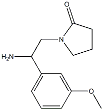 1-[2-amino-2-(3-methoxyphenyl)ethyl]pyrrolidin-2-one 结构式