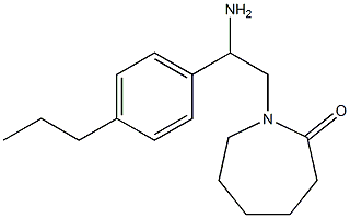 1-[2-amino-2-(4-propylphenyl)ethyl]azepan-2-one 结构式