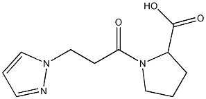 1-[3-(1H-pyrazol-1-yl)propanoyl]pyrrolidine-2-carboxylic acid 结构式