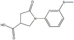 1-[3-(methylsulfanyl)phenyl]-5-oxopyrrolidine-3-carboxylic acid 结构式