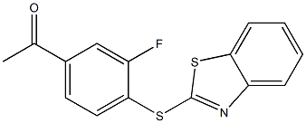 1-[4-(1,3-benzothiazol-2-ylsulfanyl)-3-fluorophenyl]ethan-1-one 结构式