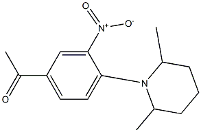 1-[4-(2,6-dimethylpiperidin-1-yl)-3-nitrophenyl]ethan-1-one 结构式