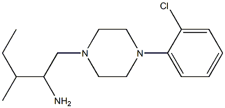 1-[4-(2-chlorophenyl)piperazin-1-yl]-3-methylpentan-2-amine 结构式