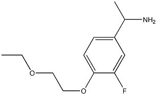 1-[4-(2-ethoxyethoxy)-3-fluorophenyl]ethan-1-amine 结构式