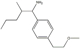 1-[4-(2-methoxyethyl)phenyl]-2-methylpentan-1-amine 结构式