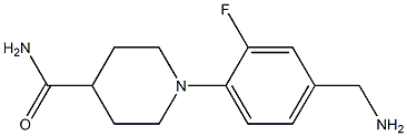 1-[4-(aminomethyl)-2-fluorophenyl]piperidine-4-carboxamide 结构式