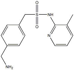 1-[4-(aminomethyl)phenyl]-N-(3-methylpyridin-2-yl)methanesulfonamide 结构式