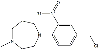 1-[4-(chloromethyl)-2-nitrophenyl]-4-methyl-1,4-diazepane 结构式