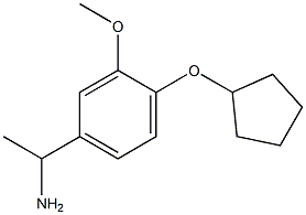 1-[4-(cyclopentyloxy)-3-methoxyphenyl]ethanamine 结构式