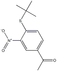 1-[4-(tert-butylsulfanyl)-3-nitrophenyl]ethan-1-one 结构式