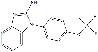 1-[4-(trifluoromethoxy)phenyl]-1H-1,3-benzodiazol-2-amine 结构式