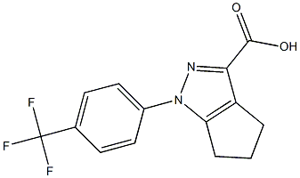 1-[4-(trifluoromethyl)phenyl]-1,4,5,6-tetrahydrocyclopenta[c]pyrazole-3-carboxylic acid 结构式