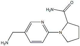 1-[5-(aminomethyl)pyridin-2-yl]pyrrolidine-2-carboxamide 结构式