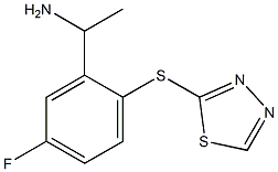 1-[5-fluoro-2-(1,3,4-thiadiazol-2-ylsulfanyl)phenyl]ethan-1-amine 结构式