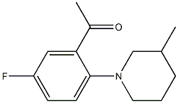 1-[5-fluoro-2-(3-methylpiperidin-1-yl)phenyl]ethan-1-one 结构式