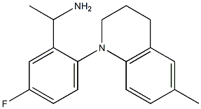 1-[5-fluoro-2-(6-methyl-1,2,3,4-tetrahydroquinolin-1-yl)phenyl]ethan-1-amine 结构式