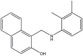 1-{[(2,3-dimethylphenyl)amino]methyl}naphthalen-2-ol 结构式