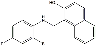 1-{[(2-bromo-4-fluorophenyl)amino]methyl}naphthalen-2-ol 结构式