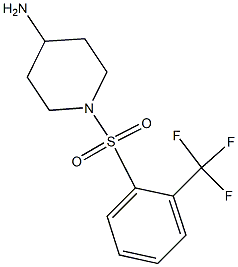 1-{[2-(trifluoromethyl)benzene]sulfonyl}piperidin-4-amine 结构式