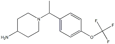 1-{1-[4-(trifluoromethoxy)phenyl]ethyl}piperidin-4-amine 结构式