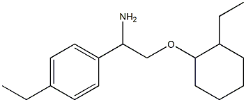 1-{1-amino-2-[(2-ethylcyclohexyl)oxy]ethyl}-4-ethylbenzene 结构式