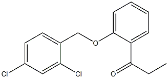 1-{2-[(2,4-dichlorophenyl)methoxy]phenyl}propan-1-one 结构式