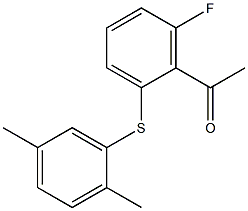 1-{2-[(2,5-dimethylphenyl)sulfanyl]-6-fluorophenyl}ethan-1-one 结构式