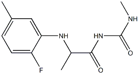 1-{2-[(2-fluoro-5-methylphenyl)amino]propanoyl}-3-methylurea 结构式