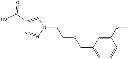 1-{2-[(3-methoxyphenyl)methoxy]ethyl}-1H-1,2,3-triazole-4-carboxylic acid 结构式