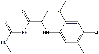 1-{2-[(4-chloro-2-methoxy-5-methylphenyl)amino]propanoyl}-3-methylurea 结构式