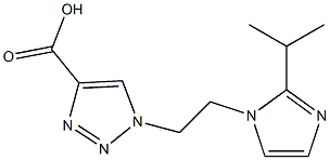 1-{2-[2-(propan-2-yl)-1H-imidazol-1-yl]ethyl}-1H-1,2,3-triazole-4-carboxylic acid 结构式